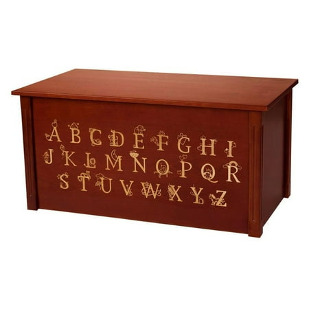 Wood Creations Dark Cherry ABC Toy Box