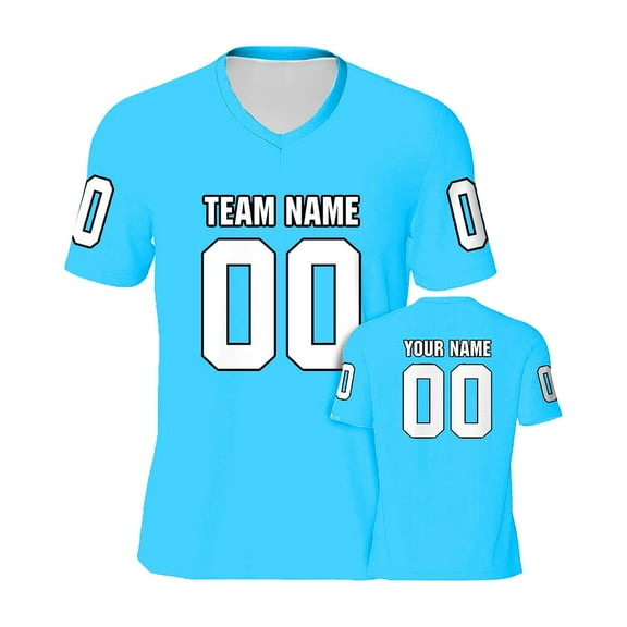 SHITINN Custom Football for Men Women TeamName Number Football Customized Sport Shirt Fans Women Shirts Short Sleeve Blouses Summer Outfits for Women