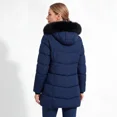 thumbnail image 3 of Women's Winter Coats Waterproof Windproof Warm Thicken Hooded Puffer Jacket, Navy 3XL, 3 of 8