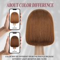 thumbnail image 2 of Rebasar Perruques Courtes Marron Chocolat pour Cheveux Humains Perruque avec Frange Perruques pour Cheveux Humains Sans Colle Brésilien, 2 of 7