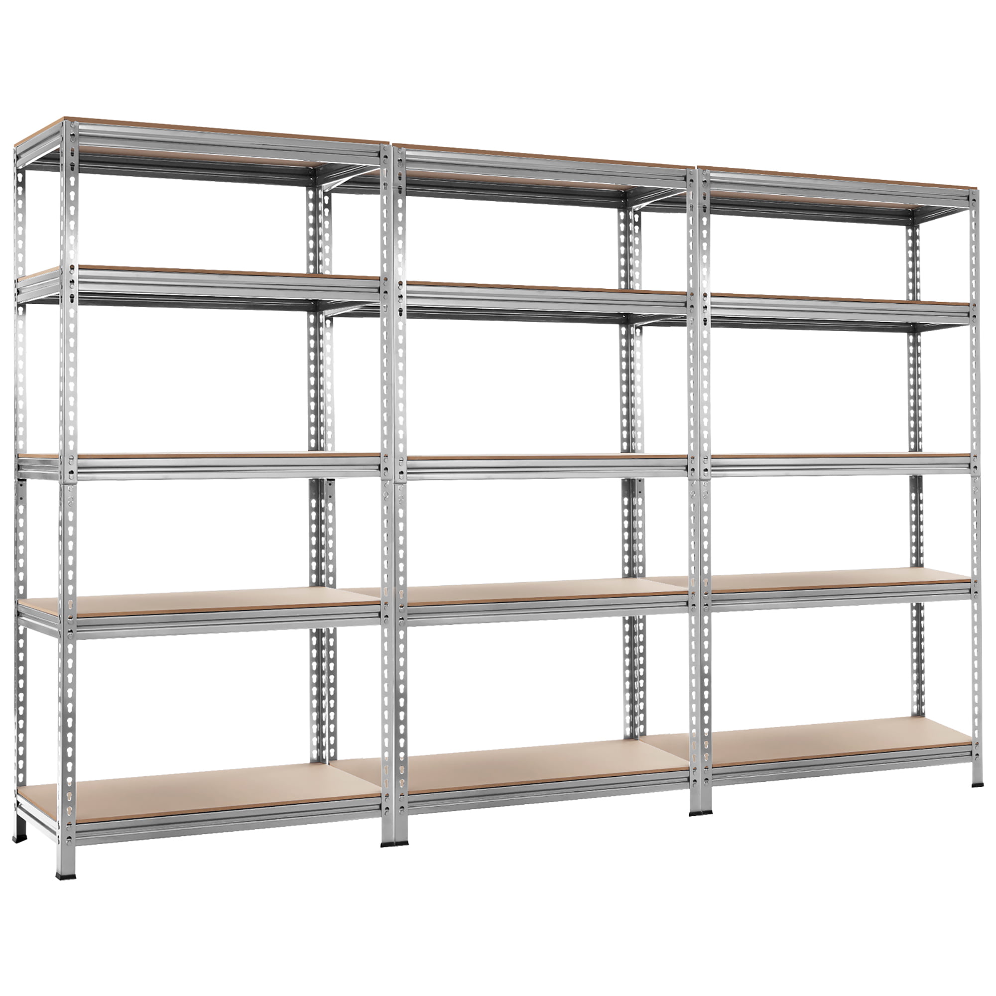 Garage Shelving Boltless Metal Shelves Shelf Unit Racking Kit 5 Tier Adjustable 