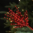thumbnail image 4 of Red Glitter Beaded Branch Picks with Sparkling Sequin Coating, 15.7 Inches, for Christmas Tree and Floral Arrangements, Holiday Decoration Set, 4 of 6