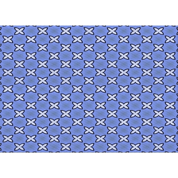 Ahgly Company Machine Washable Indoor Rectangle Transitional Denim Blue Area Rugs, 6' x 9'