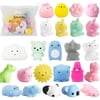 JoyX 25 Pack JoyX Toys-Mini Squishy Toys with Unicorn Bag Easter Party Favors for Kids Mochi Animals Squishy Panda Kawaii Squishies Stress Reliever Toys Easter Squishies