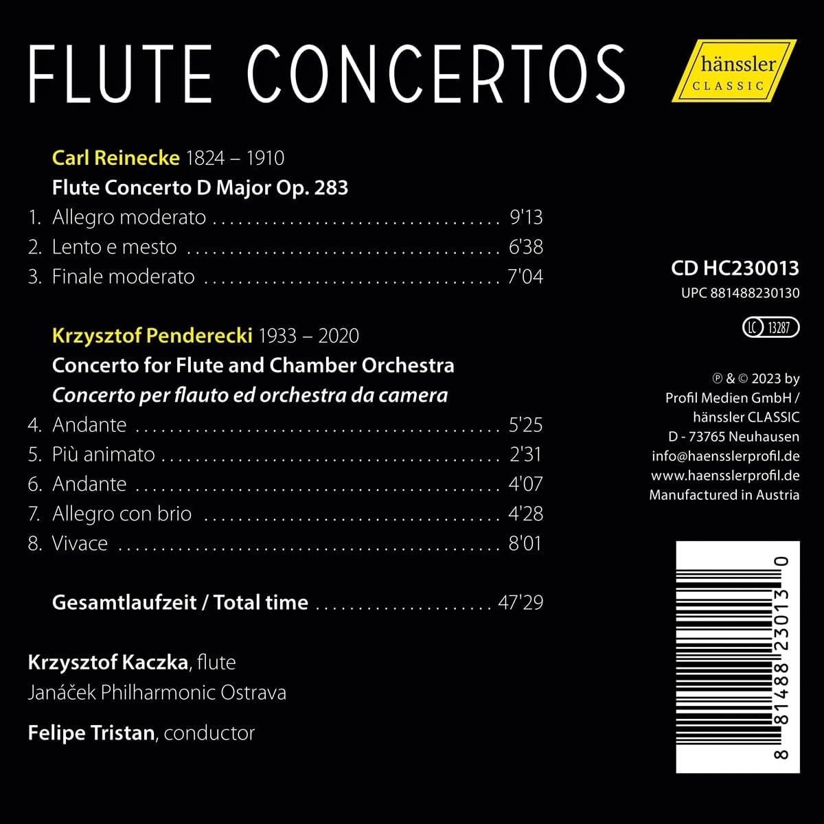Krzysztof Kaczka - Flute Concertos - Music & Performance - CD