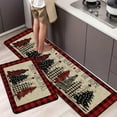 thumbnail image 6 of Taotanxi Red Buffalo Plaid Xmas Trees Merry Christmas Kitchen Mats Set of 2, Winter Decor Low-Profile Kitchen Rugs for Floor - 15.7x24 and 15.7x59 Inch, 6 of 7