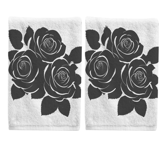 Ryvnso Flower-z6 Hand Towels Set for Bathroom Cotton Face Towel Decorative 15.5x29.5 inch