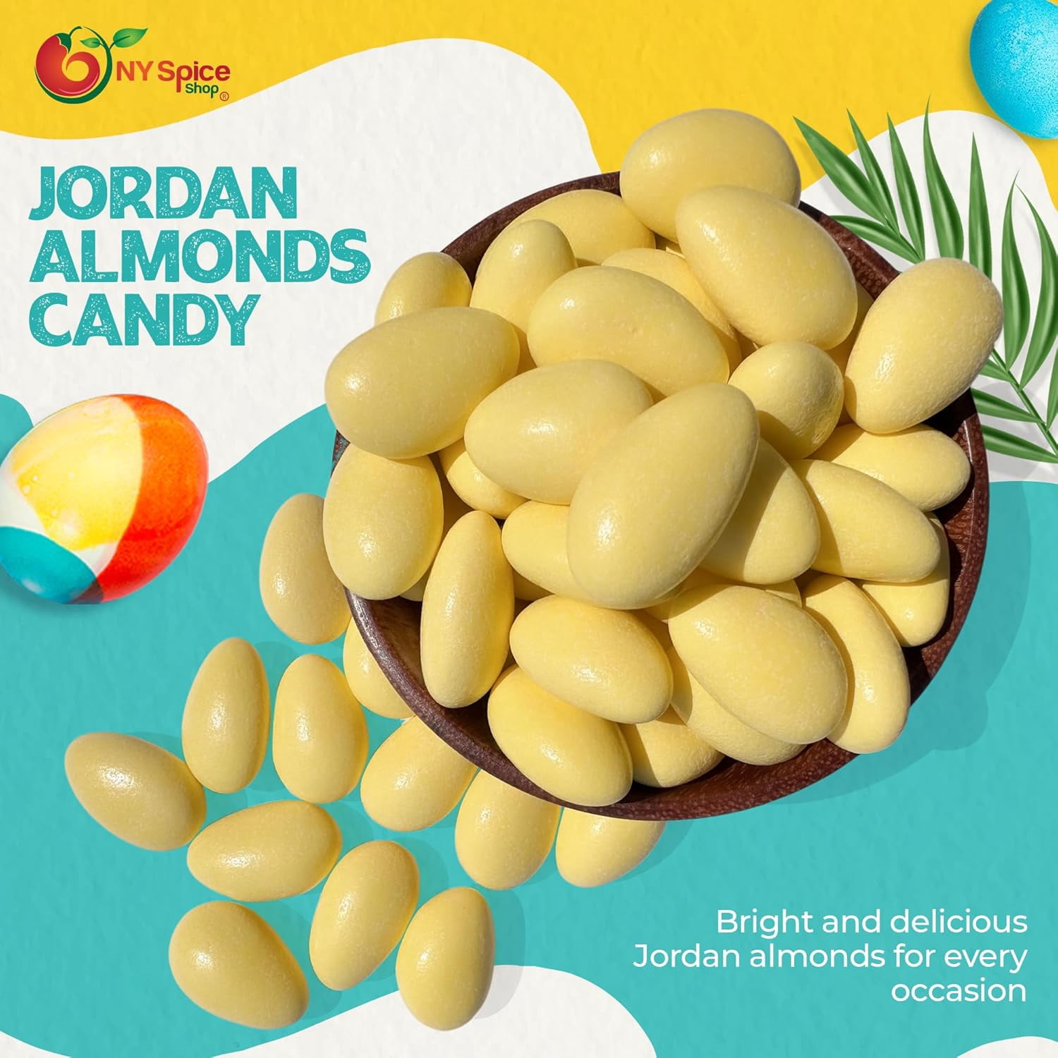 NY SPICE SHOP Super Fine Yellow Jordan Almonds - 1 Pound