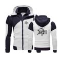 thumbnail image 1 of 2023 New Men Death Rock Band Heavy Metal Autumn Casual Color Matching Hooded Hoodie Diagonal Zipper Designe Warm Pullover Jacket, 1 of 5