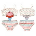 thumbnail image 4 of GYRATEDREAM Baby Toddler Girls Swimsuit Swimming Costume One-Piece Cute Stripe Sleeveless Ice Cream Print Bathing Suit Outfits 3-4 Years, 4 of 5