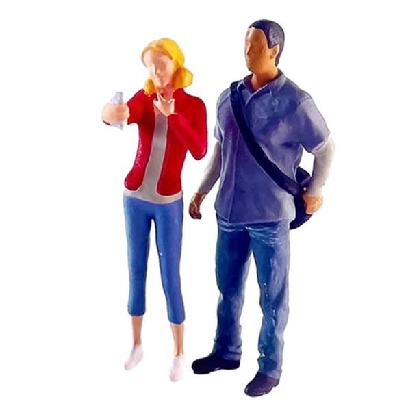 Figuras de Mujeres y Hombres Strade Fareast Limited 2 uds 1/64 Dioramas Adorno de Escritorio Escala S