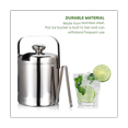 thumbnail image 2 of Insulated Ice Bucket with Lid - Double-Walled Ice Bucket with Ice Tongs Compartment- Container Buckets, 2 of 6