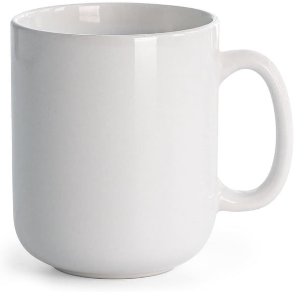 20 OZ Large Coffee Mug, Smooth Ceramic Cup for Office and , Big Capacity with Handle, White