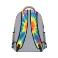thumbnail image 3 of Red and Yellow Tie Dye Pattern Backpack for School, Cute School Bag with Adjustable Shoulder Straps and Padded Back, 15.3"x11"x6.7", 3 of 5