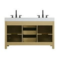 thumbnail image 3 of Elegant Kitchen and Bath 54 inch Double Bathroom Vanity In Honey Brown, 3 of 13