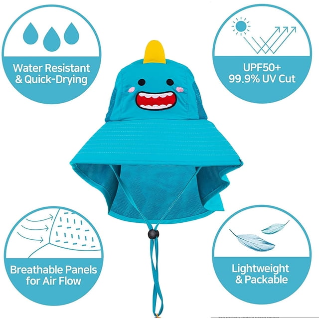 Sombrero de bebé de verano, sombrero fino de ala grande para el sol para salir, protector solar, malla solar, transpirable, sombrero de pescador para niños y niñas