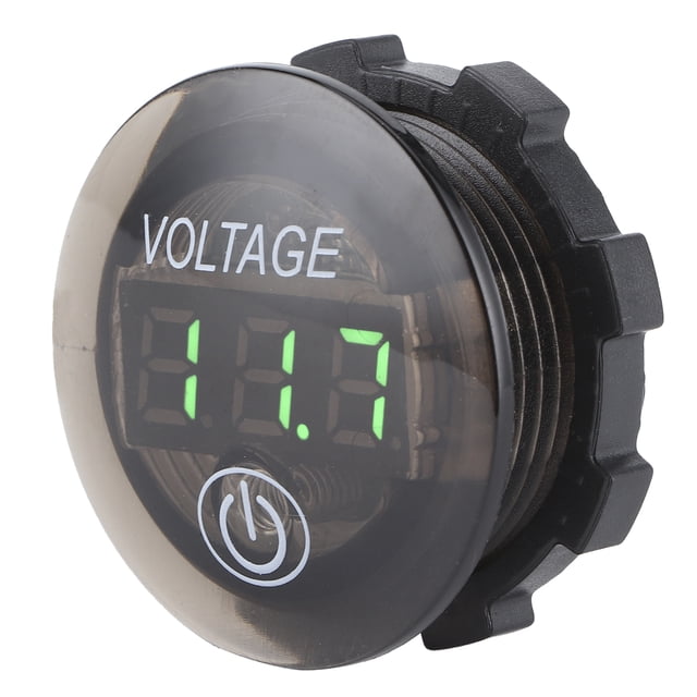 Digital Voltmeter, Voltage Meter LED Digital Display Voltmeter Twist-and-lock For Monitor The Voltage For Car Motorcycles, Boats Red,Blue,Green