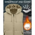thumbnail image 4 of Weiqiqre Tops for Women Trendy Winter Sleeveless Puffy Jacket with Hood Warm Quilted Vest 2025, 4 of 9