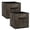 Black, variant on DII 12.9" Square Polyester Cube Pineapple Storage Bin in White/Gold (Set of 2)