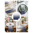 thumbnail image 3 of Navy Blue Ombre Stripe Cloth Napkins Set of 6 Reusable Dinner Napkins, Modern Abstract Gradient Striped Cocktail Napkin Washable Table Napkins for Wedding/Holiday Party/Baby Shower 20"x20", 3 of 7