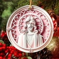 thumbnail image 4 of Christmas Acrylic Pendant Concave Textured Round Pendant Decoration, 4 of 6