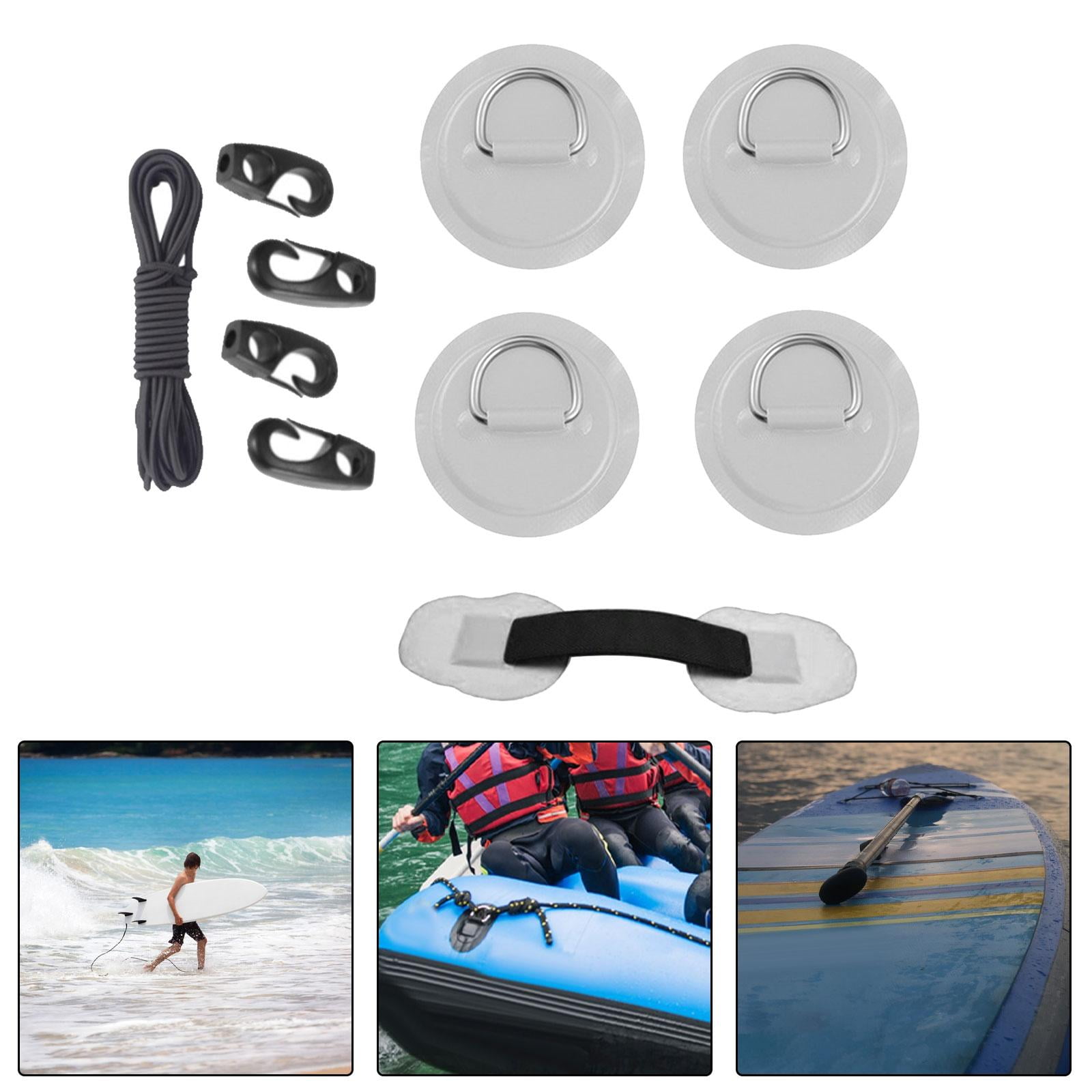 DimyFew D PVC Stainless Steel Durable Multifunctional 2.5M Black Round Bungee Cord Patch Grey