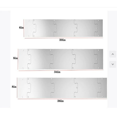 AURARMLET Durable Stainless Steel Kick Plate, Silver, Scratch-Resistant, Adjustable, for Any Door 1Set