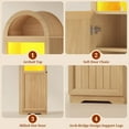 thumbnail image 6 of 72" Tall Arched Narrow Bathroom Storage Cabinet with Lights, Slim Storage Cabinet with Adjustable Shelves for Small Spaces, Oak, 6 of 8