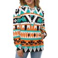 thumbnail image 4 of Colorful Geometric Lines Men's Women Vintage 3D Hooded Sweatshirt - All-Season Loose Fit Streetwear, 4 of 6
