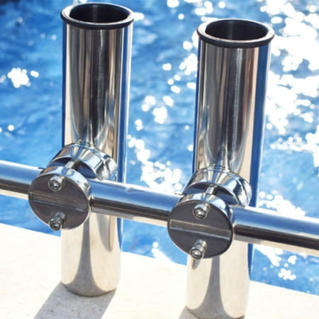 Fishing Rod Holder 7/8 To 1 Ajcoflt Ktoo Marine Boat Rod Stainless Rail Mount Stainless Steel Rail Rod Mount Clamp 7/8 Qisuo 1 Ktoo Ajcoflt