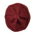 thumbnail image 4 of Wrapables® Slouchy Winter Beanie Cap Hat Set of 2, Black and Burgundy, 4 of 4