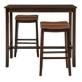 thumbnail image 3 of Linon Claridge 3-Piece Bar Height Tavern Set, Brown/Cognac Faux Leather, 3 of 11
