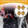 thumbnail image 2 of Tapa de tornillos de matrícula M6 universal para motocicleta Unique Bargains de 38 mm, kit de tornos de matrícula antirrobo de aleación de aluminio naranja, 4 piezas, 2 of 6