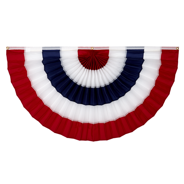 Old Glory Bunting 2' x 4' Cotton USA Flag Bunting! Fully Sewn Red