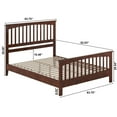 thumbnail image 2 of Camilla Queen Wood Low Profile Platform Bed with Matching Footboard in Walnut, 2 of 10