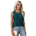 thumbnail image 2 of Women'S Silk Satin Tank Top Summer Business Casual Outfit 2025 Sleeveless Work Dressy Shirt Blue M, 2 of 9