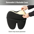thumbnail image 6 of Mind Reader Lumbar Support Pillow with Air-Cloud Technology, Office Chair Back Cushion, Memory Foam, Black, 6 of 8