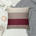 Lingy Ombre Grey Beige Wine Red Stripes Reversible Throw Pillow Covers