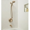 thumbnail image 5 of Moen Meena Robinet de Douche Moderne à Poignée Unique avec Douchette et Bec de Baignoire Inclus 82618BZG, 5 of 5