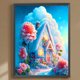 thumbnail image 1 of Pintura de diamante 5D DIY Kit de castillo de taladro redondo completo decoración del hogar arte artesanal Hugtrwg Para estrenar, 1 of 9
