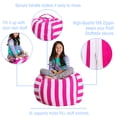 thumbnail image 2 of Posh Creations Bean Bag Stuffable Cover - Toy Organizer, Soft Cover, Kids, 3 ft, Pink Stripes, 2 of 3
