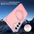 thumbnail image 6 of For Samsung Galaxy S26 5G Case (Compatible With MagSafe)  With Invisible Magnetic Metal Kickstand O-Ring Holder Military-Grade Shockproof Phone Case,Pink,For Galaxy S26 (5G), 6 of 9