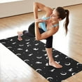thumbnail image 6 of Black Cat Moon Star Pattern Hot Yoga Mat Towel Non Slip for Hot Yoga - Quick-Drying Yoga Mat Cover with 4 Corner Pockets with Travel Bag - Hot Yoga Towel Non Slip 74"x26", 6 of 6