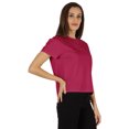 thumbnail image 2 of Inkmeso T-Shirt à Manches Courtes pour Femmes Épaules Tombantes Col Rond T-Shirts d'Été Décontractés, 2 of 7