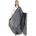 thumbnail image 2 of Phagun Indian Women Chiffon Dupatta Neck Wrap Long Stole Scarves Chunni-Black, 2 of 6