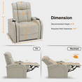 Breathable Leather Power Theater Recliner Chair, Home Theater