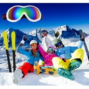 AGPTEK Kids Junior Professional Snowboarding Snow Ski Goggles Windproof Anti Fog White