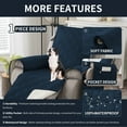 thumbnail image 3 of Y YUNHSOM Waterproof Stretch Recliner Chair Covers, Stable Washable Slipcovers Chair Protectors for Home, Kitchen, Office (Dark Blue,23IN), 3 of 8