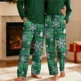 thumbnail image 2 of Men's Christmas Pajama Pants Soft Lounge Bottoms with Pockets & Drawstring Wide Leg Pajama Bottoms Novelty Funny Straight Cozy PJ Pant for Holiday Sleepwear, 2 of 8