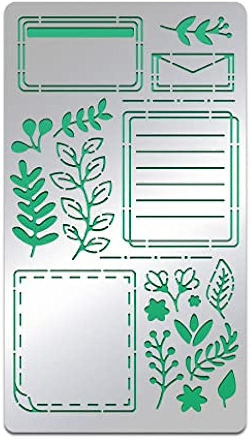 1pc Leaf Stencils Plant Flower Label Stencils Painting Template Frame